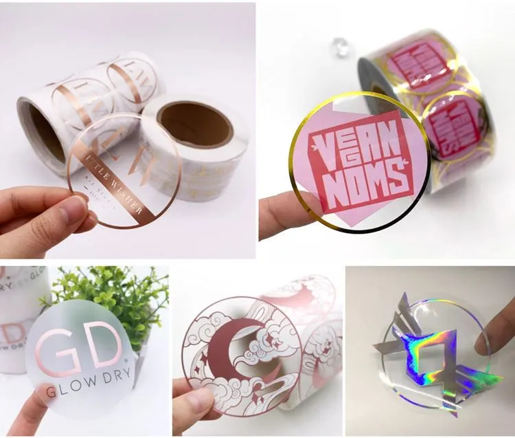 clear sticker roll printing