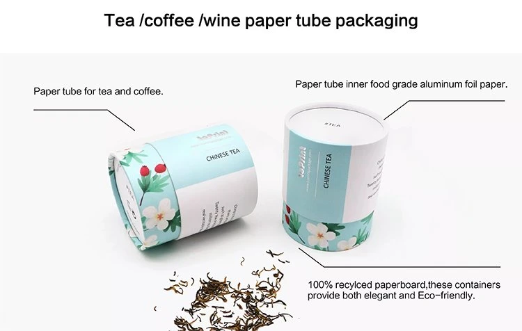 Tea coffee wine paper tube packaging